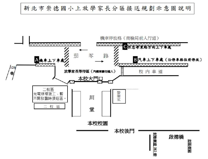 公告114學年度崇德國小家長接送方式圖片